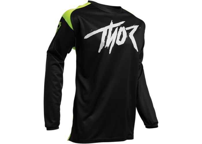 Tricou Copii Atv/Cross Thor Sector Link negru/verde, marime S